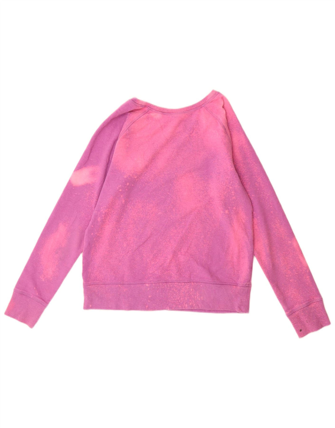 Felpa grafica da donna Reebok Jumper UK 10 Small Pink Tie Dye Poliestere