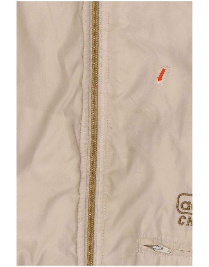 Giacca bomber con cappuccio da uomo Adidas UK 40 grande bianca