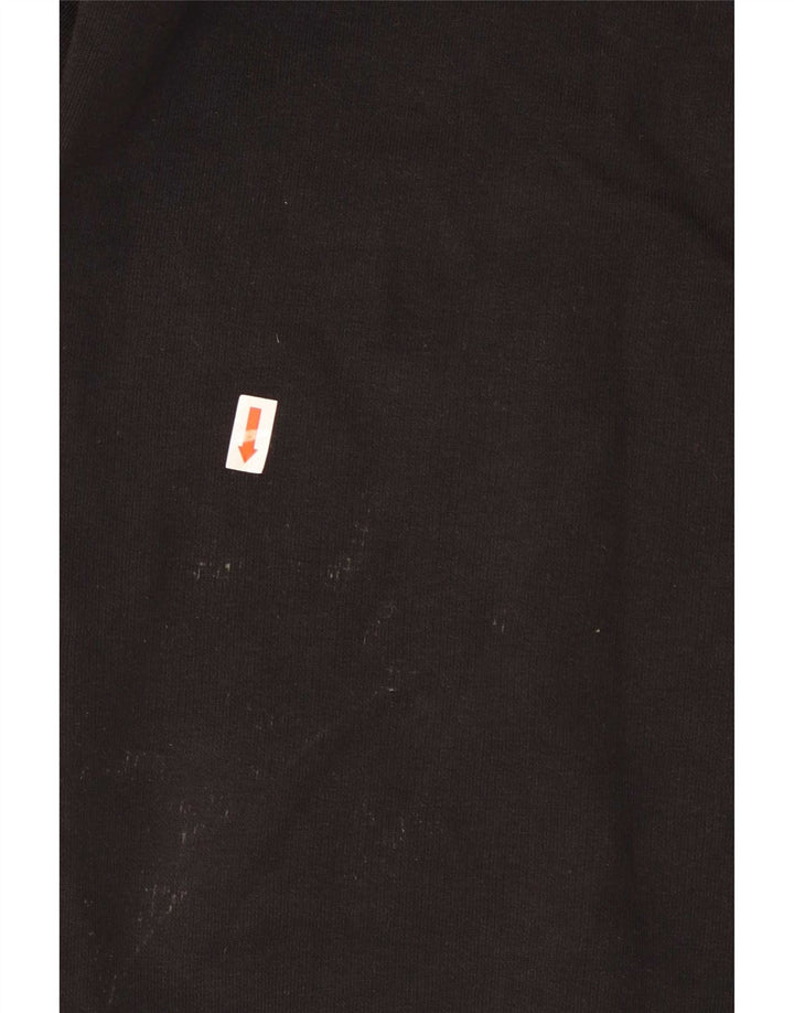 Felpa grafica da uomo Adidas Felpa media in cotone nero