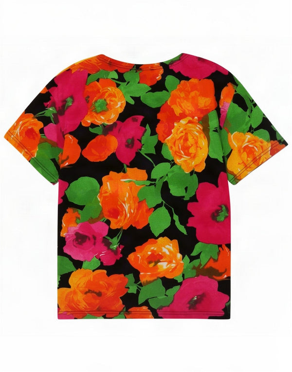 T-shirt grafica da donna con grafica Blue Berry UK 44 media multicolore floreale