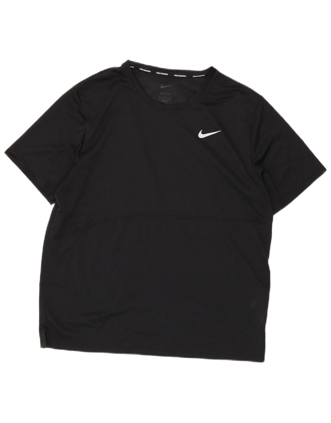 T-shirt da running Nike Dri Fit da uomo, taglia grande, in poliestere nero