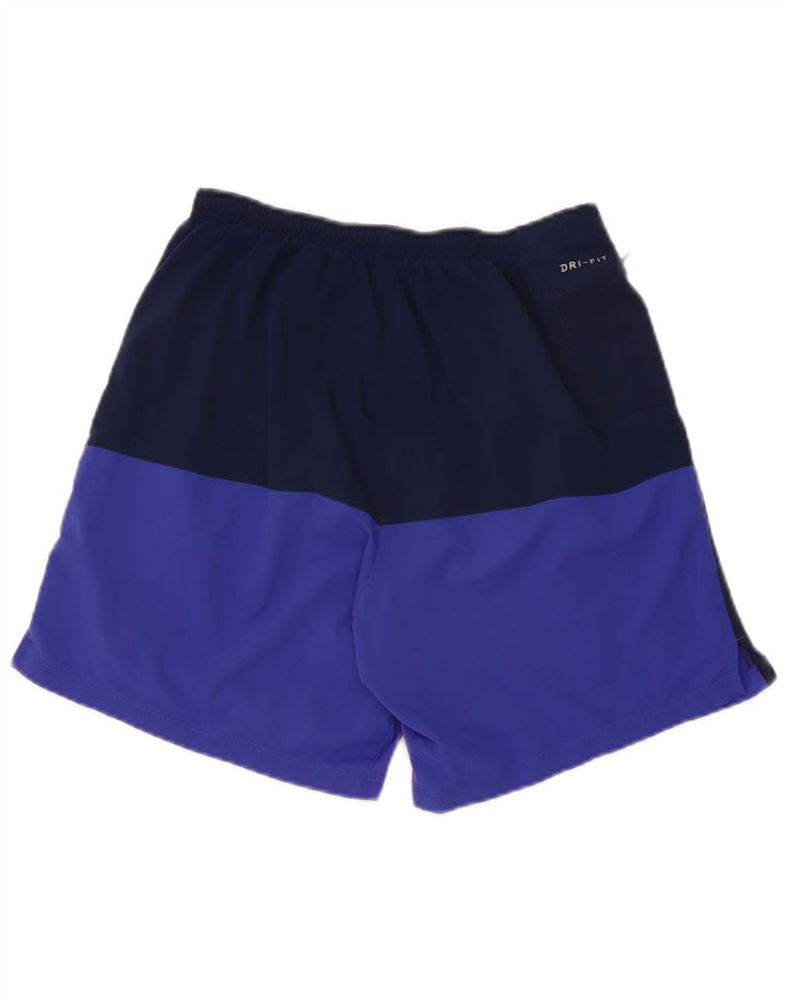 Pantaloncini sportivi da uomo Nike Medium in poliestere color block blu navy