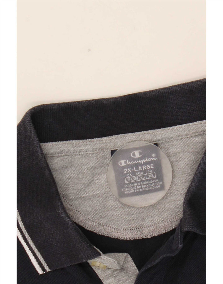 Polo da uomo Champion 2XL a righe blu navy