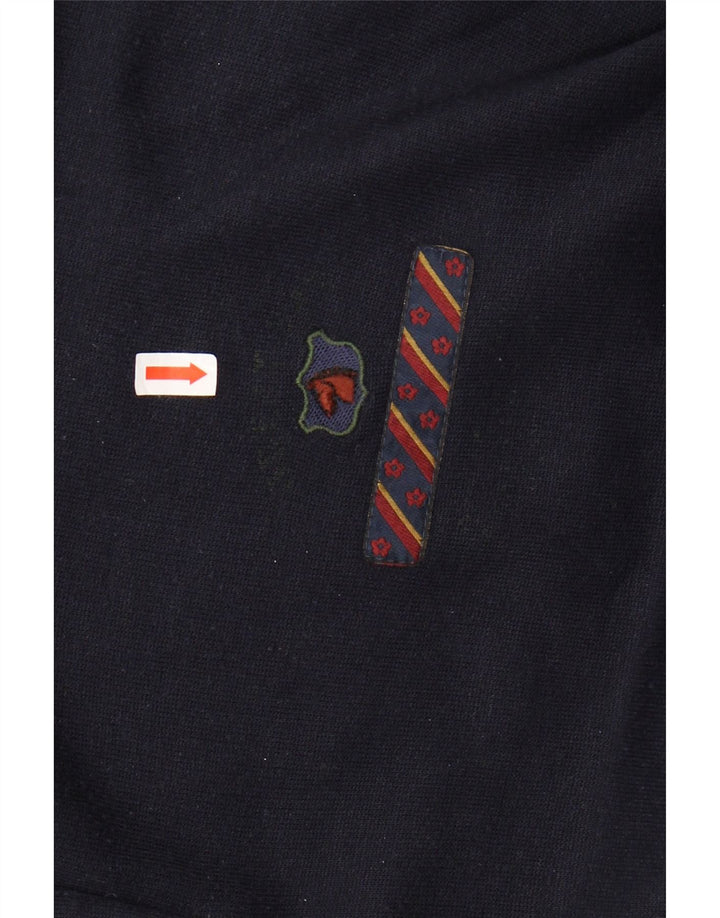 GREAT BAY Maglione da uomo con collo a bottoni Grande cotone blu navy