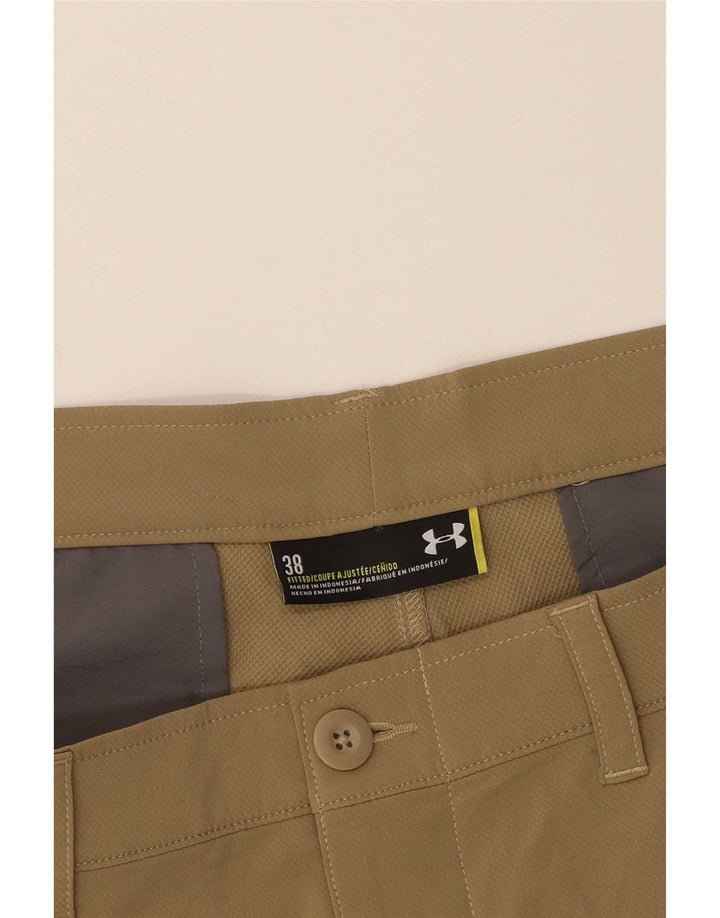 Pantaloncini casual aderenti da uomo Under Armour W38 XL Marrone