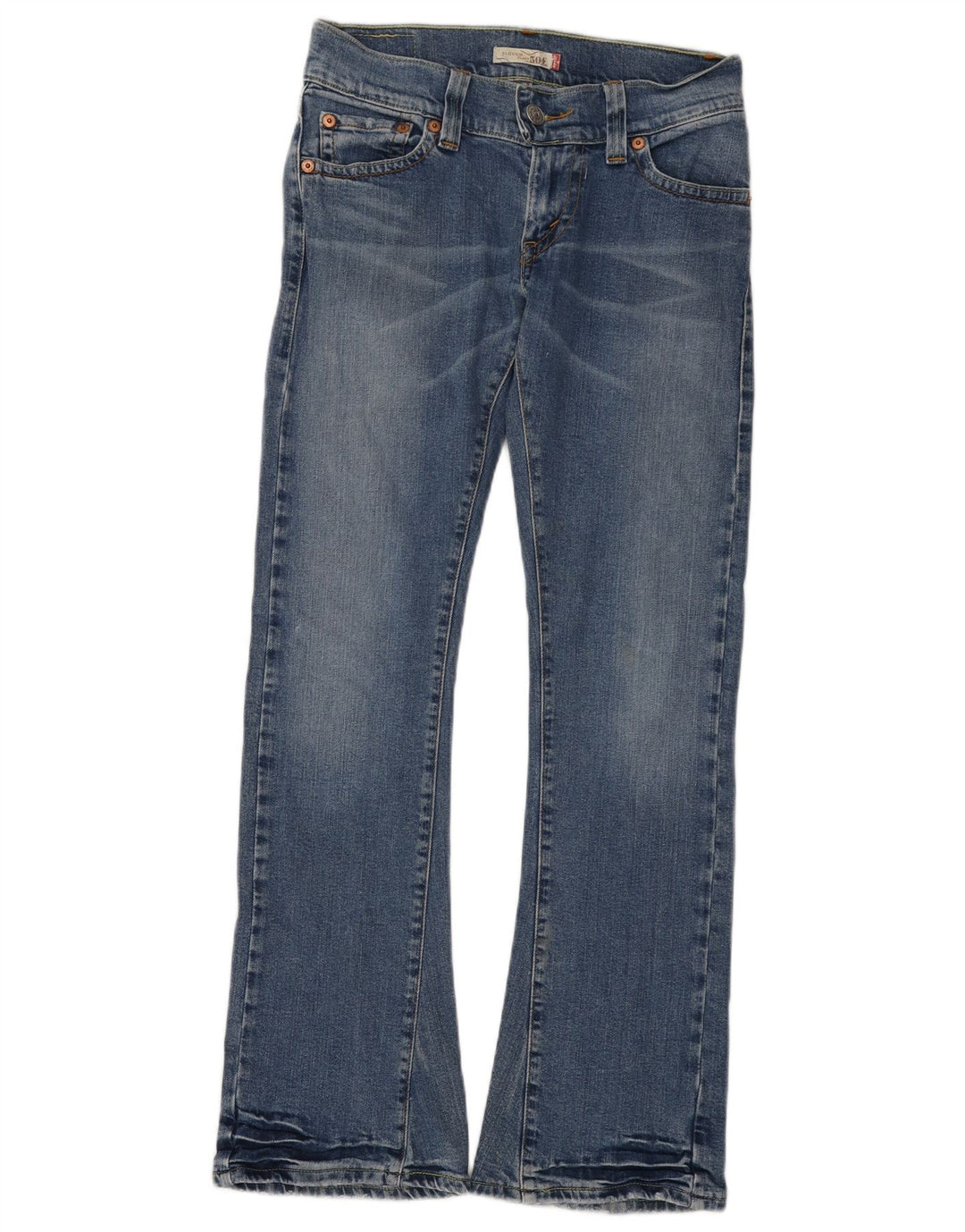 Levi's Donna 504 Jeans Slouch Svasati US 5 Medio W28 L32 Cotone Blu