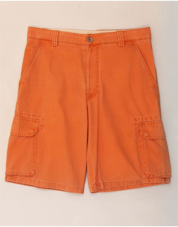 Pantaloncini cargo da uomo Brooksfield IT 50 Large W34 in cotone arancione