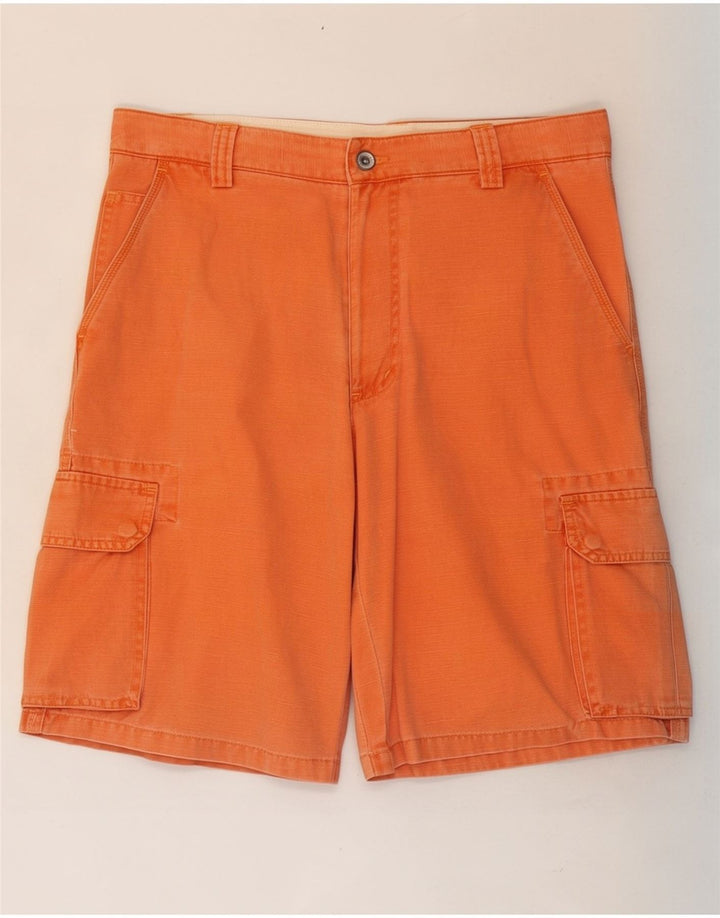 Pantaloncini cargo da uomo Brooksfield IT 50 Large W34 in cotone arancione