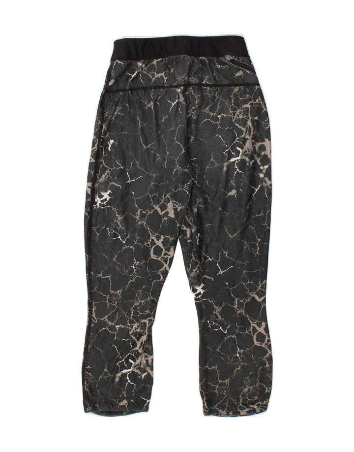 NIKE Womens Abstract Pattern Capri Leggings UK 8 Small  Grey Polyester Vintage Nike and Second-Hand Nike from Messina Hembry 