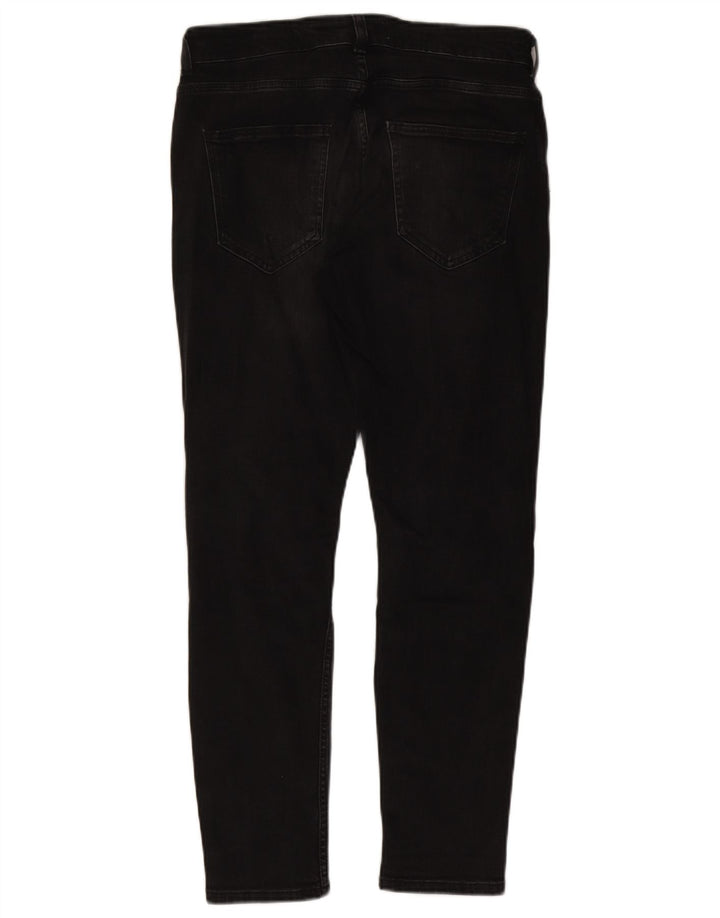 Jeans skinny effetto invecchiato ZARA da uomo EU 42 Large W32 L28 Nero