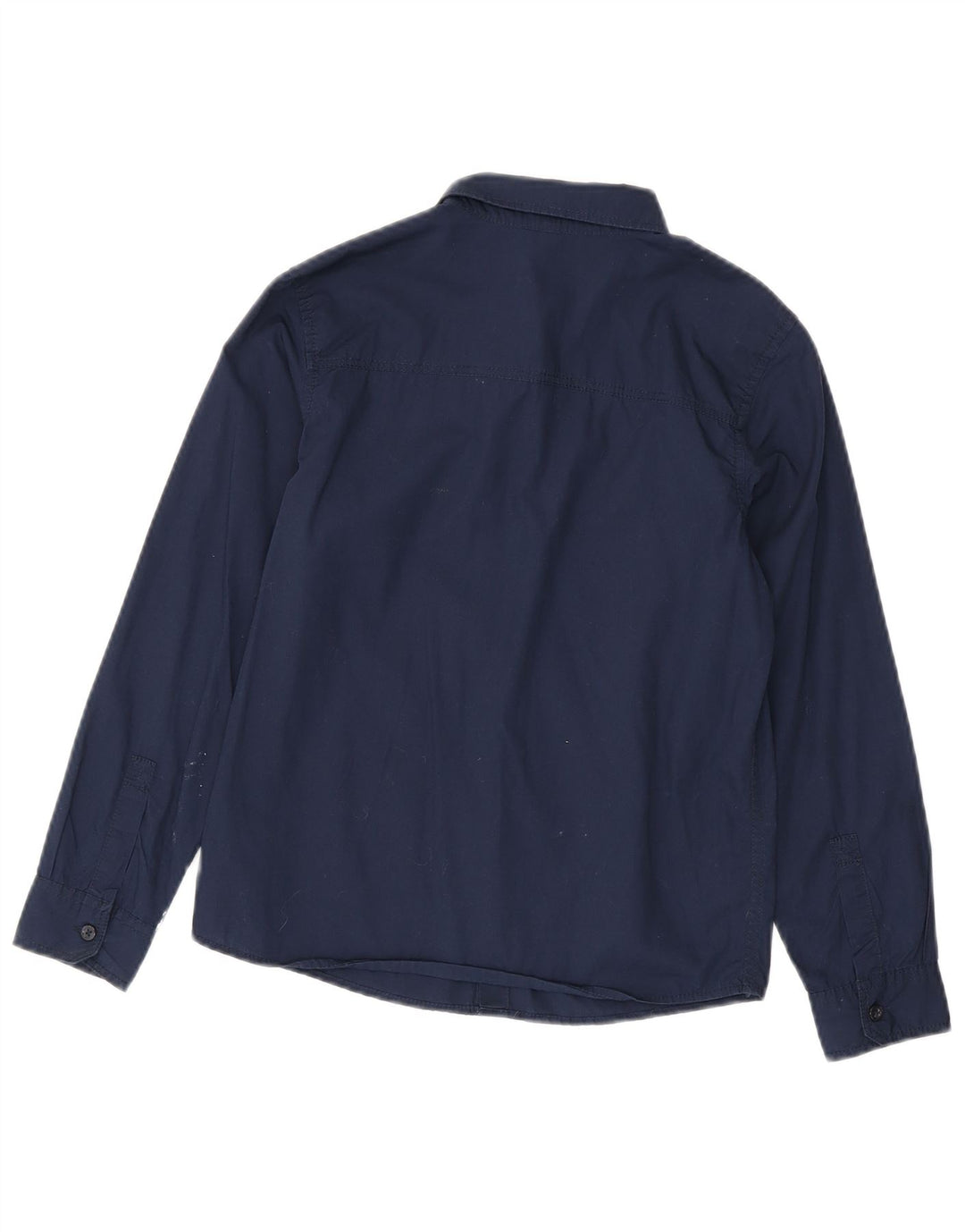 Camicia grafica BENETTON per ragazzi 8-9 anni, taglia grande, in cotone blu navy