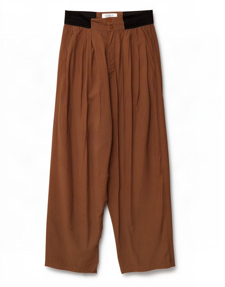 Pantaloni Harem da donna con pegging Colombus Large W32 L31 Colorblock marrone