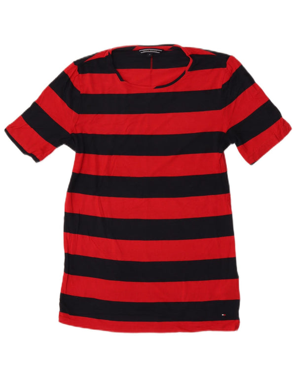 T-shirt da donna Tommy Hilfiger Top UK 12 a righe rosse medie