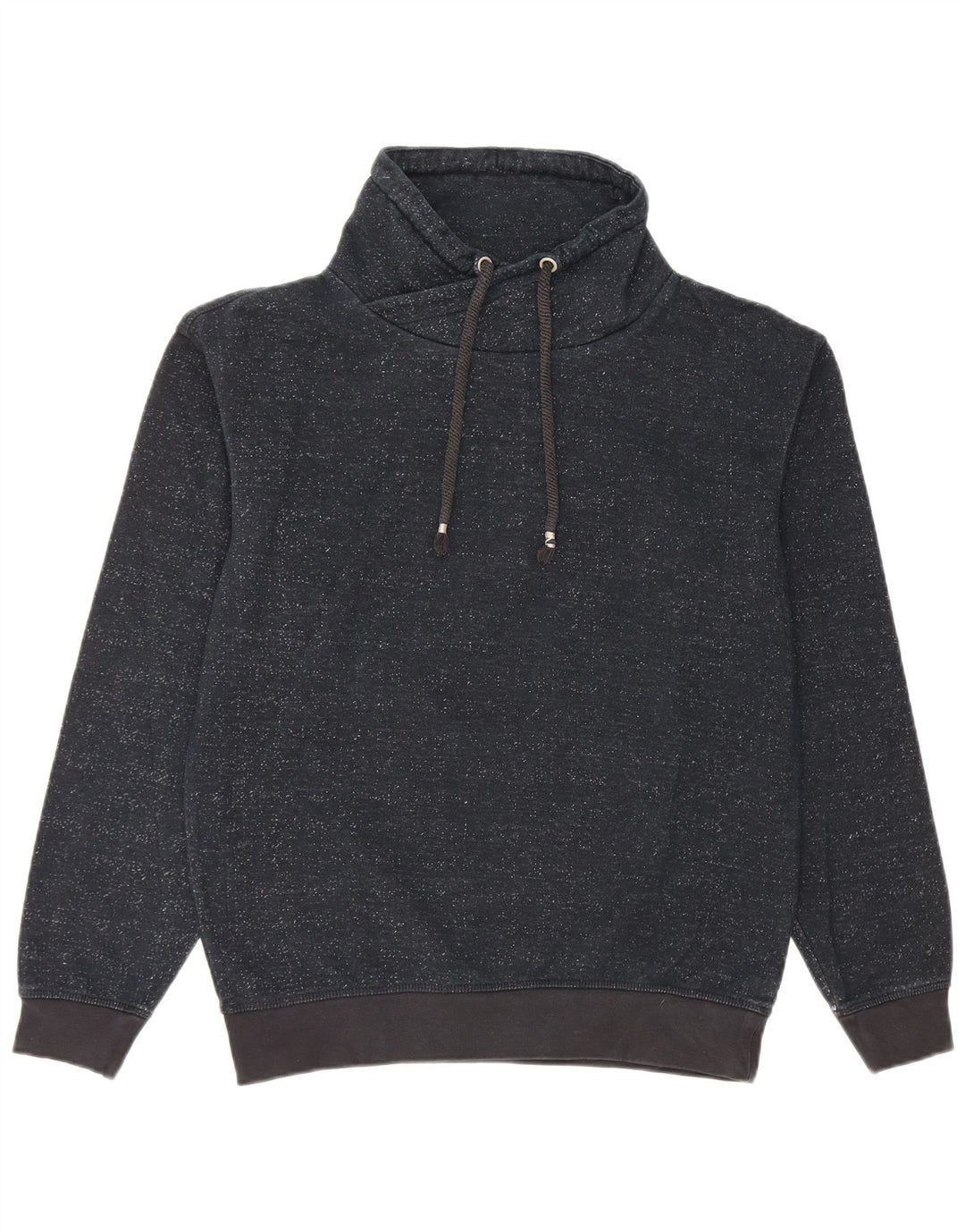 Felpa Zara da uomo, piccola, in cotone screziato blu navy
