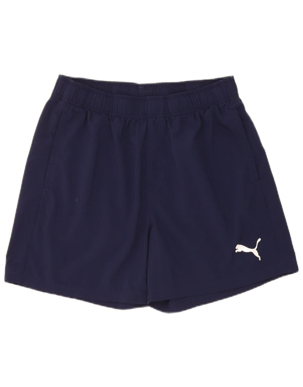 Pantaloncini sportivi da uomo Puma Large in poliestere blu navy
