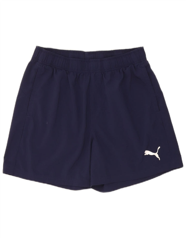 Pantaloncini sportivi da uomo Puma Large in poliestere blu navy