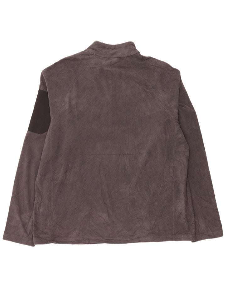 EDDIE BAUER Maglione in pile da uomo con zip e collo XL poliestere grigio