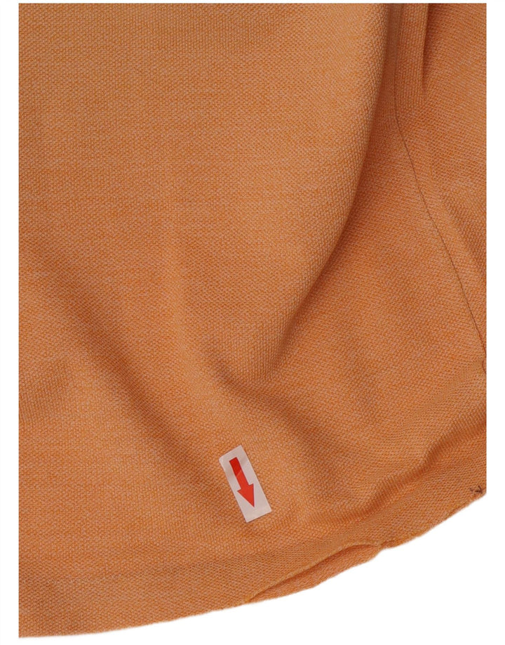 Polo da uomo Lacoste taglia 4, cotone color block arancione medio