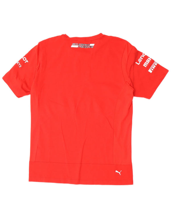 T-shirt grafica Puma da donna Ferrari UK 16 grande rossa in cotone