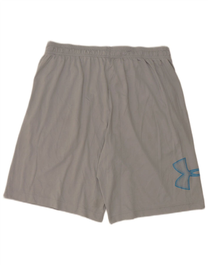 Pantaloncini sportivi UNDER ARMOUR da uomo Heat Gear Graphic, grandi in poliestere grigio