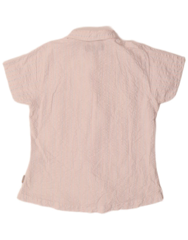 Camicia a maniche corte da donna Regatta UK 14 Cotone a righe grandi bianche