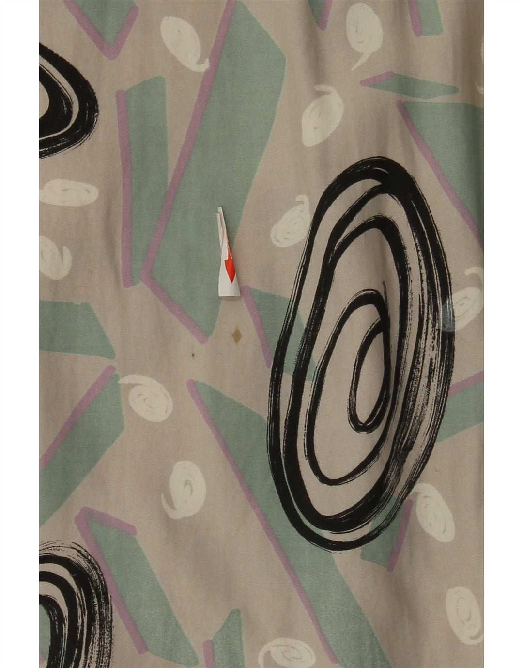 Camicia vintage da uomo con motivo astratto in cotone multicolore medio