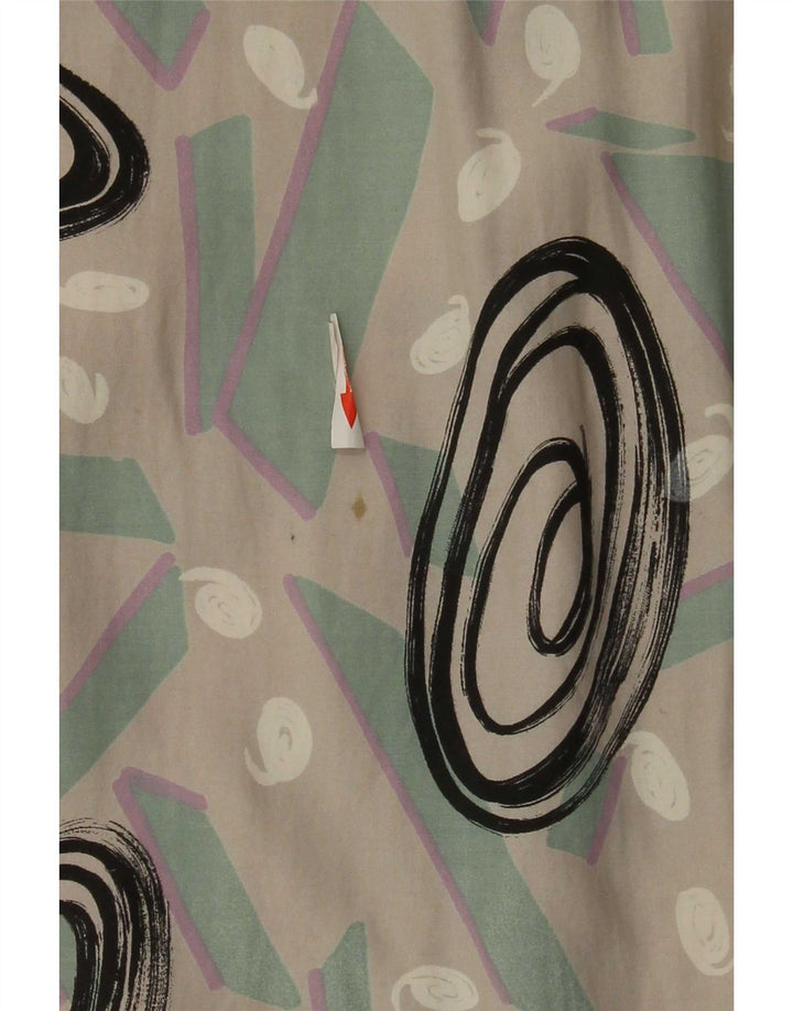 Camicia vintage da uomo con motivo astratto in cotone multicolore medio