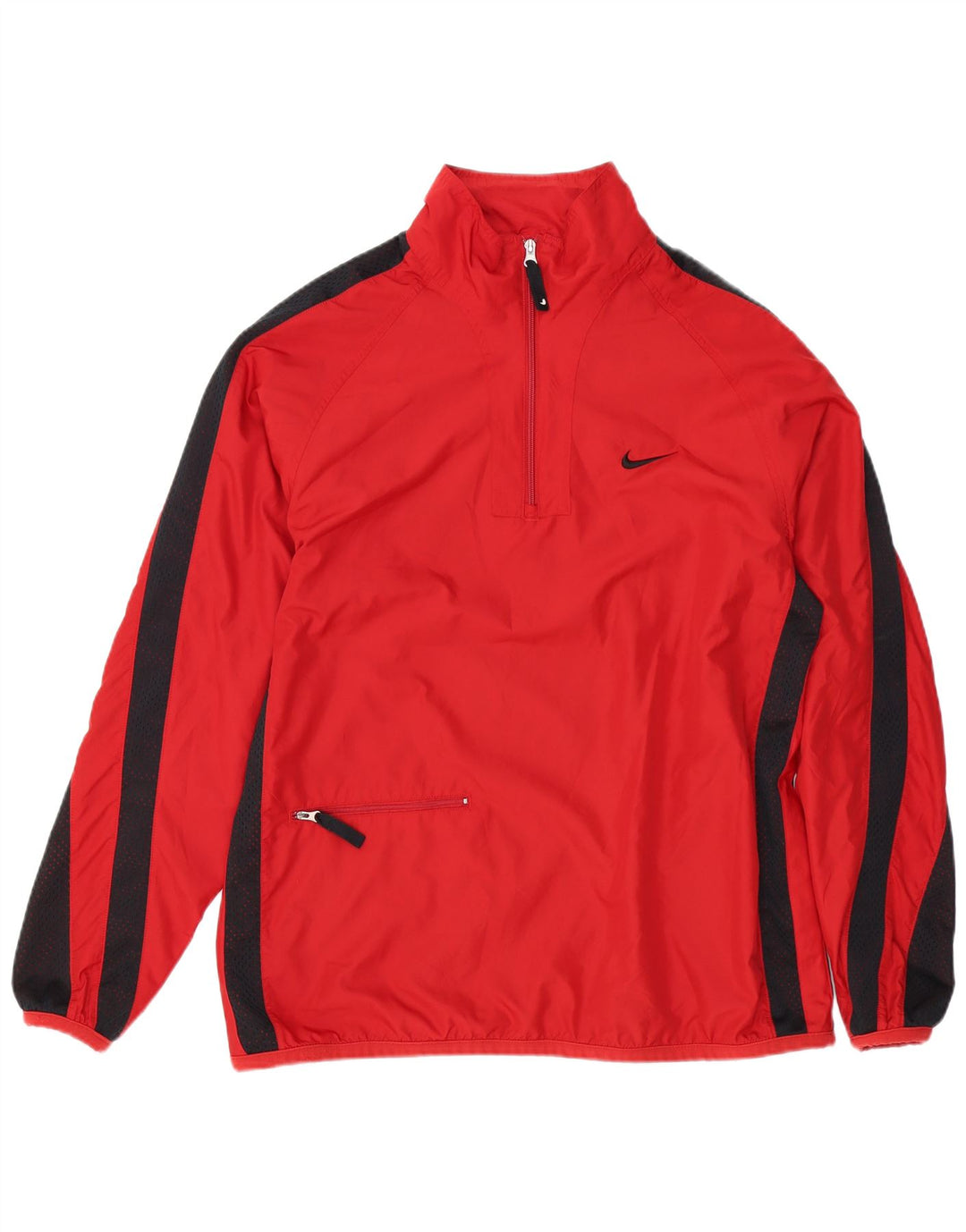 NIKE Giacca da tuta da uomo pullover XL rossa in poliestere color block