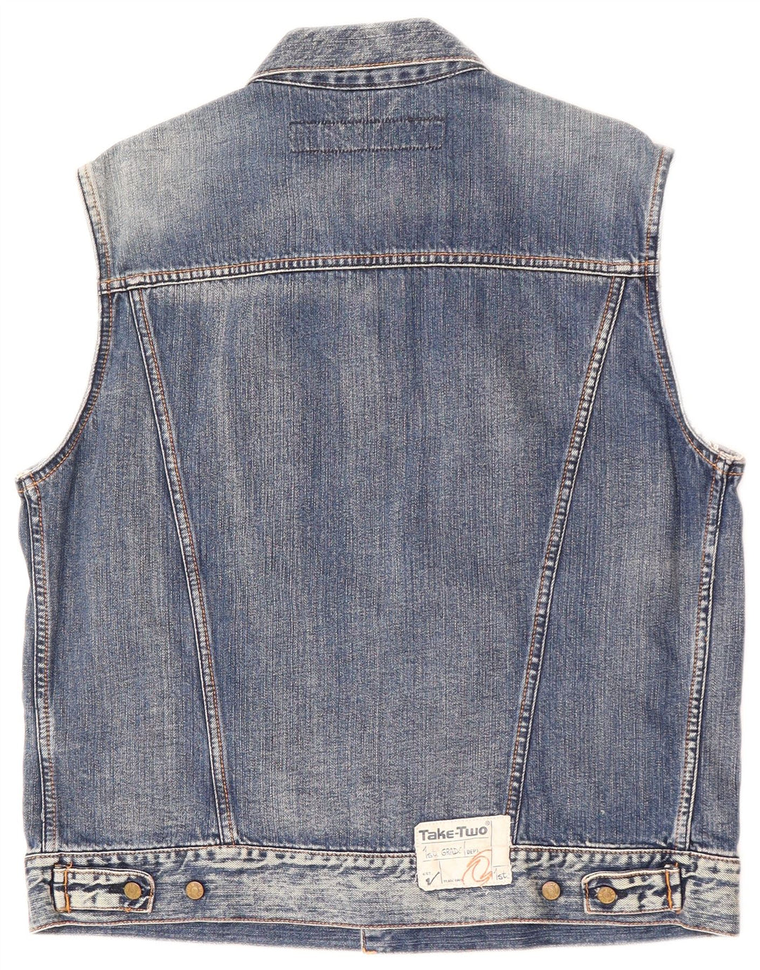 TAKE TWO Gilet in denim per ragazzi 13-14 anni XL cotone blu