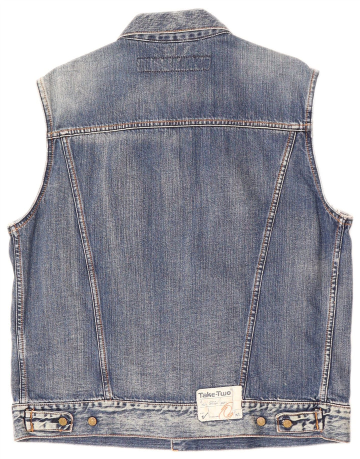 TAKE TWO Gilet in denim per ragazzi 13-14 anni XL cotone blu