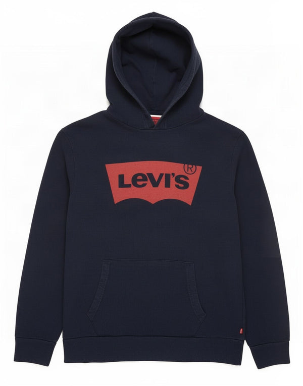 Maglione con cappuccio grafico da uomo Levi's XL in cotone blu navy