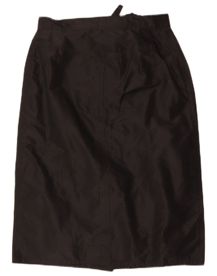 Gonna dritta a vita alta da donna vintage W28 nera media