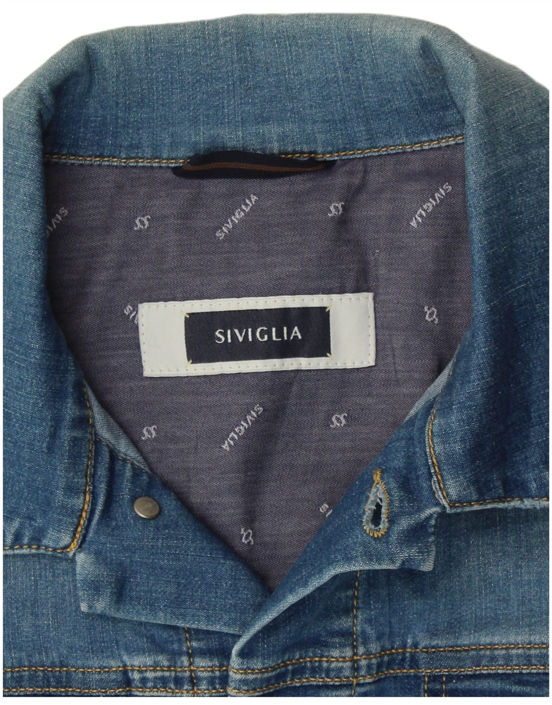 SIVIGLIA Gilet in denim da uomo UK 38 Blu medio