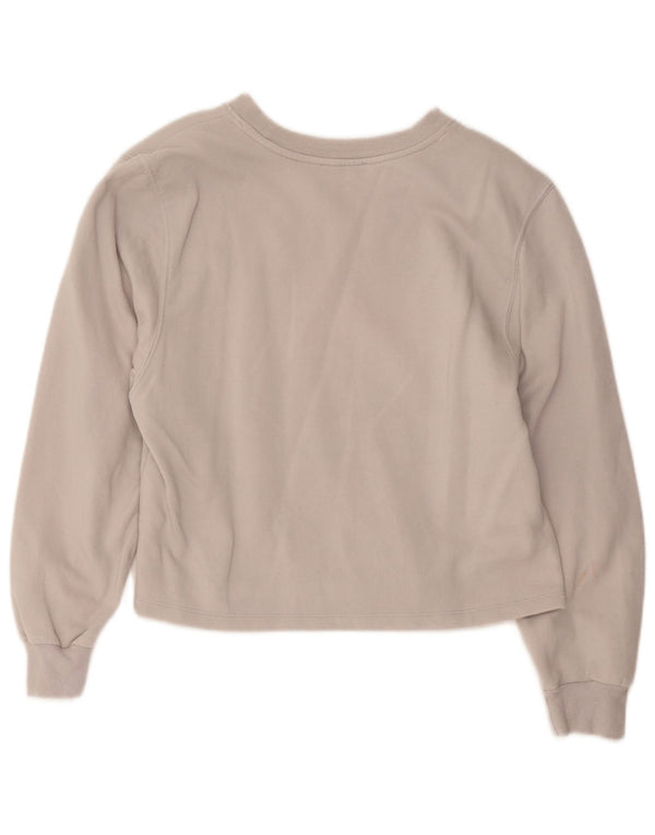 Felpa corta da donna Zara UK 14 Cotone grigio medio