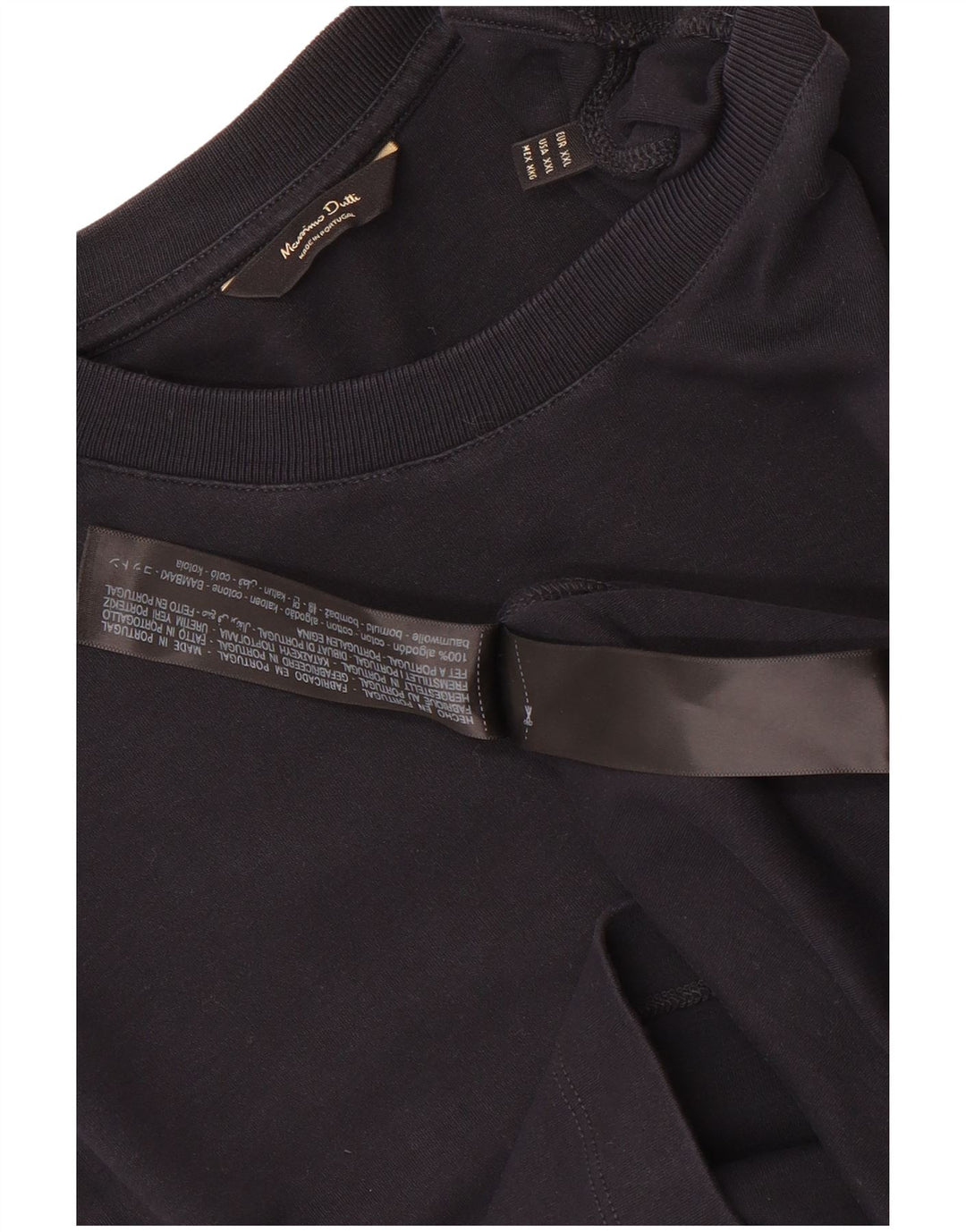 T-shirt da uomo Massimo Dutti Top 2XL cotone blu navy