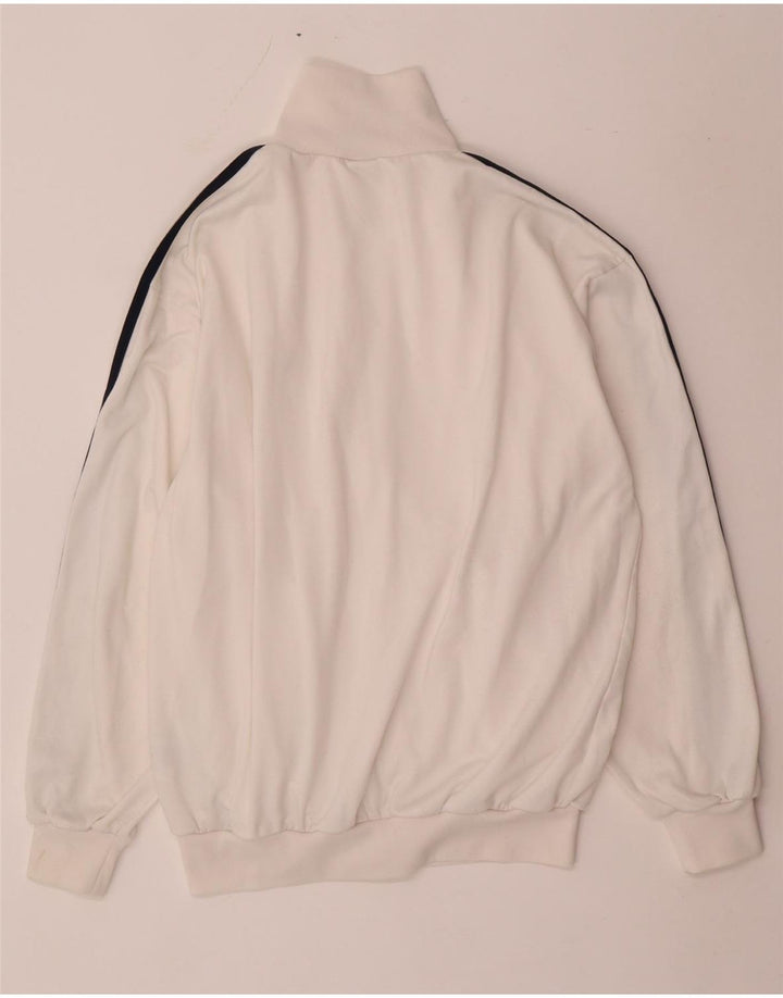 Giacca da tuta da uomo dalla vestibilità regolare Adidas UK 36/38 Small Poliestere bianco