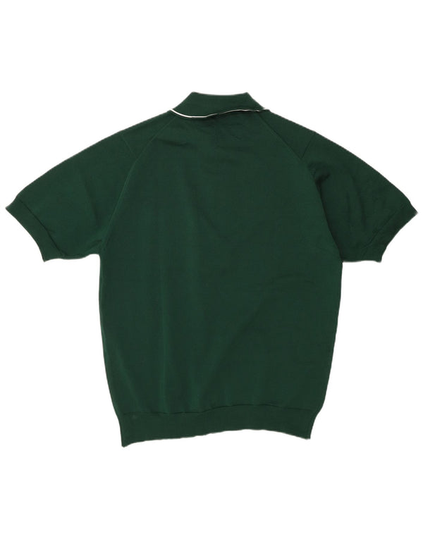 Polo vintage da uomo a maniche corte verde medio