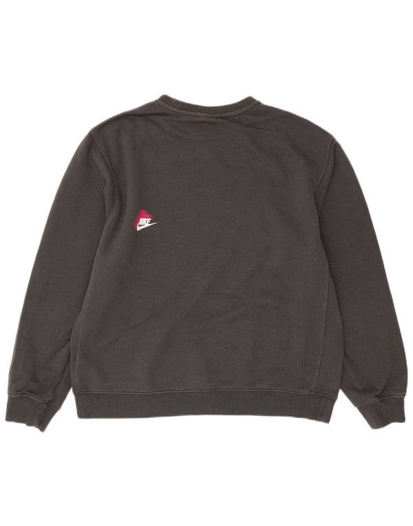 Nike Mens Graphic Sweatshirt Jumper Medium Grey Cotton