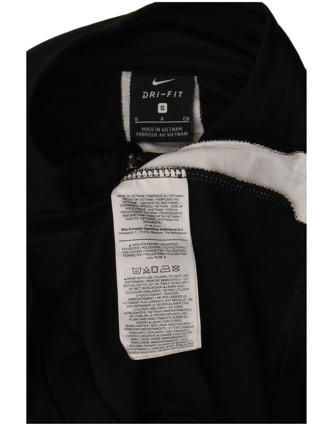 Giacca da tuta NIKE Dri Fit da uomo, piccola, in poliestere color block nero