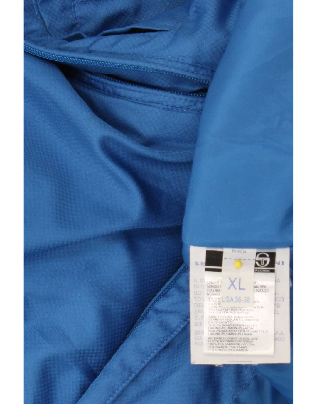 Sergio Tacchini Giacca imbottita grafica da uomo UK 42 XL Blu Colourblock