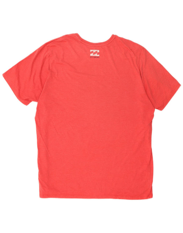 T-shirt grafica da uomo BILLABONG Top XL in cotone rosso