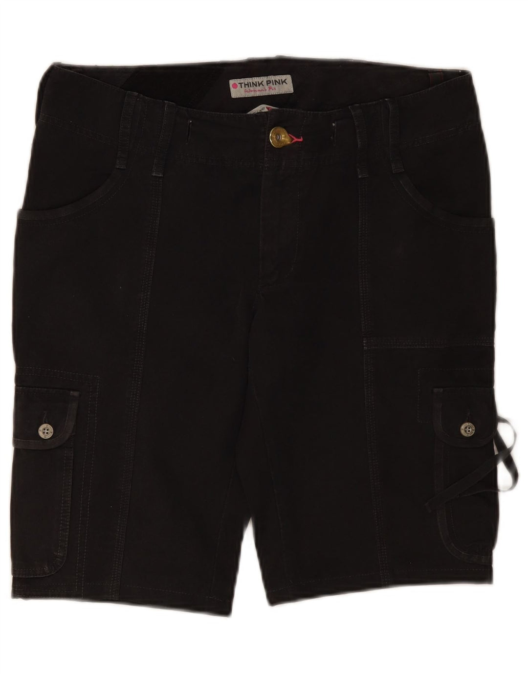 Pantaloncini cargo da donna Think Pink IT 46 Large W34 cotone grigio