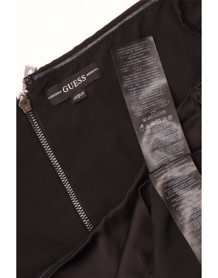 Guess Abito aderente da donna con spalle scoperte UK 8 Small Poliestere nero