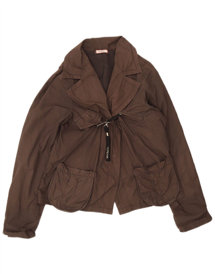 Giacca blazer da donna Max & Co. UK 14 grande poliestere marrone