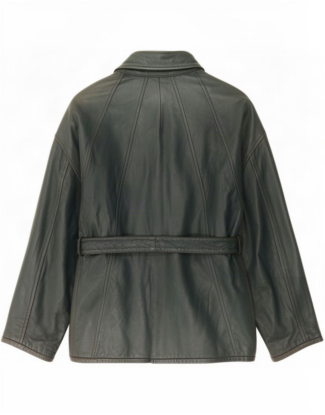 Giacca in Pelle Donna Aicad IT 42 Verde Medio