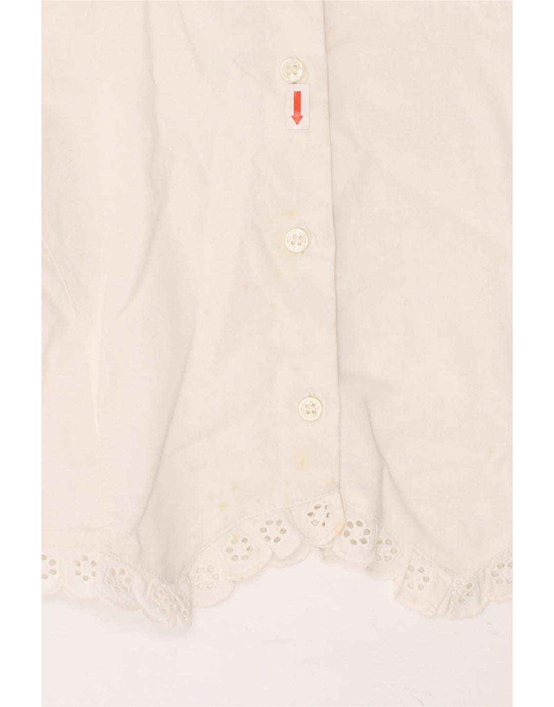 BENETTON Girls Short Sleeve Shirt Blouse 4-5 Years Medium White Vintage Benetton and Second-Hand Benetton from Messina Hembry 