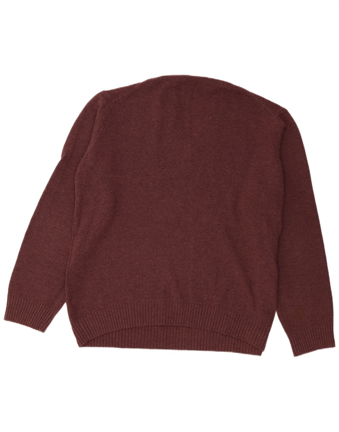 Maglione da uomo Marks & Spencer con scollo a V XL in lana bordeaux