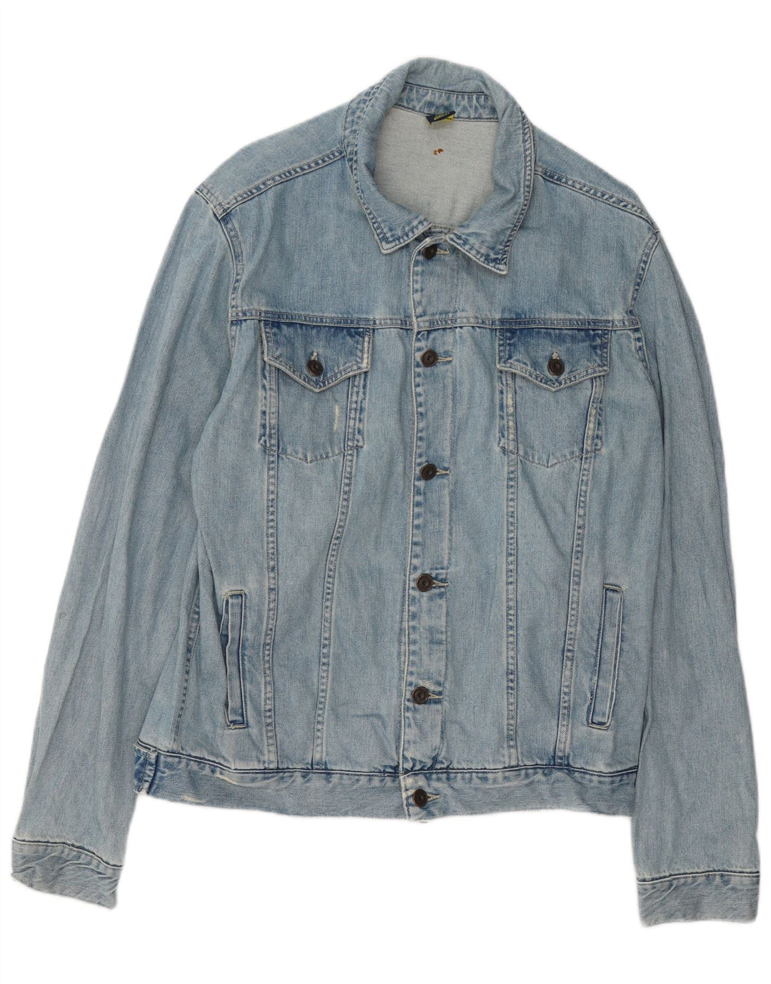 Giacca in denim da uomo ZARA UK 42 XL cotone blu
