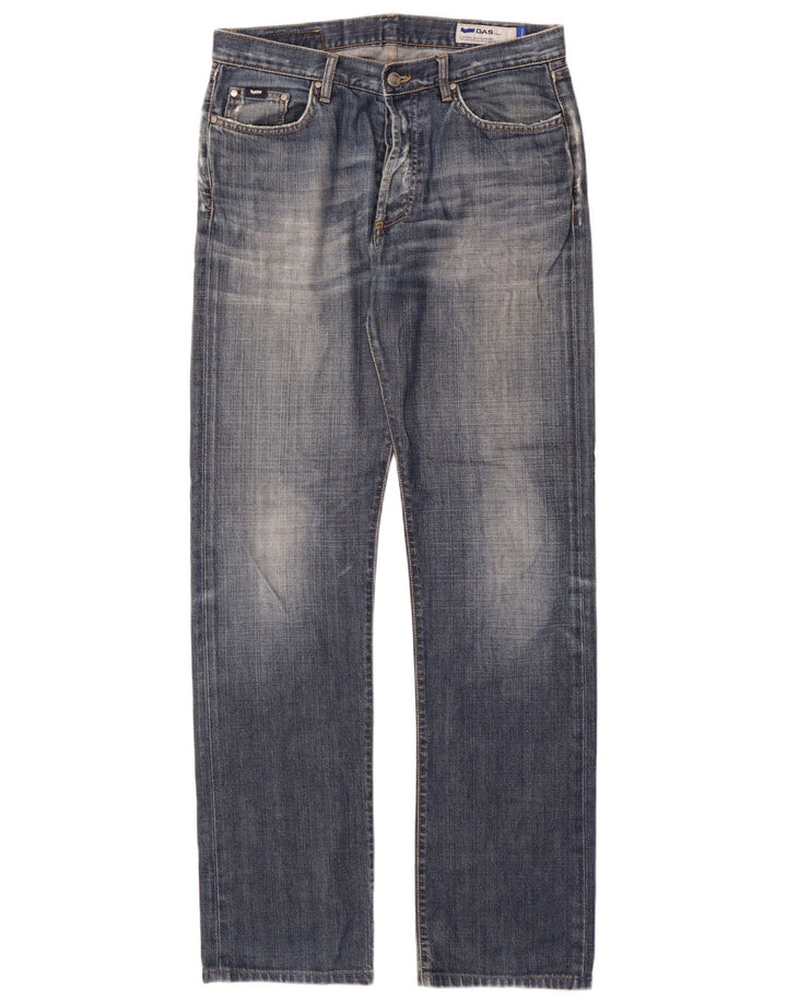 Jeans dritti da uomo Gas W33 L34 cotone blu