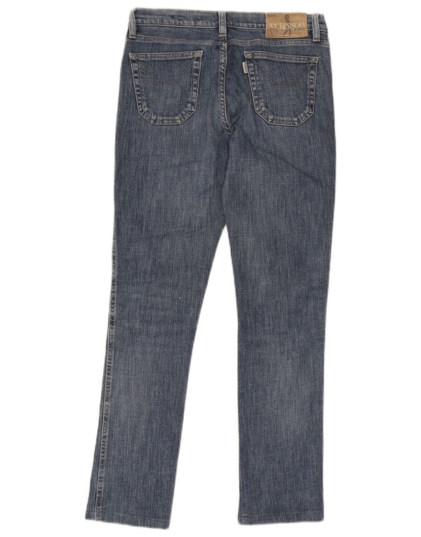 Jeans slim da donna Jeckerson W29 L28 cotone floreale blu